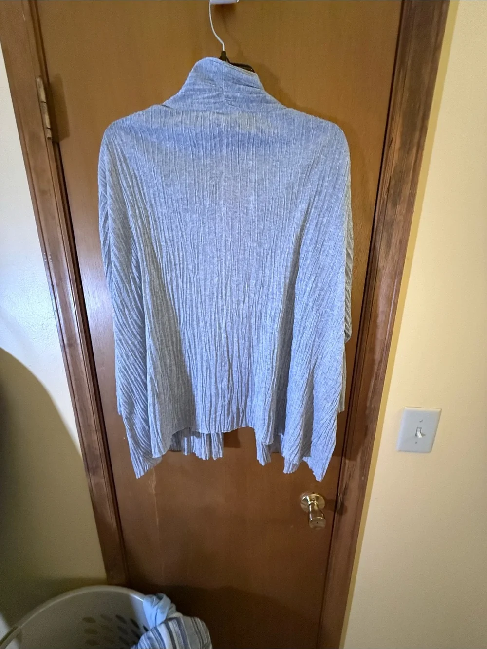 Eileen Fisher Light Gray Open-Front Knit Cardigan Size 1X